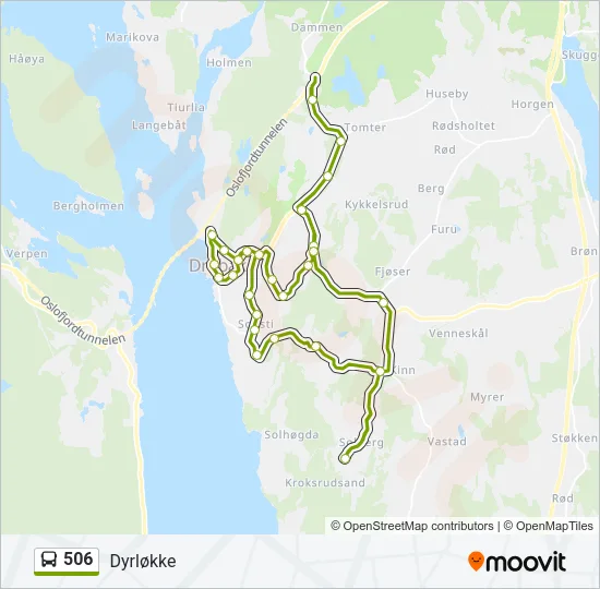 506 Bus Line Map
