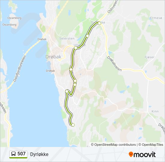 507 Bus Line Map