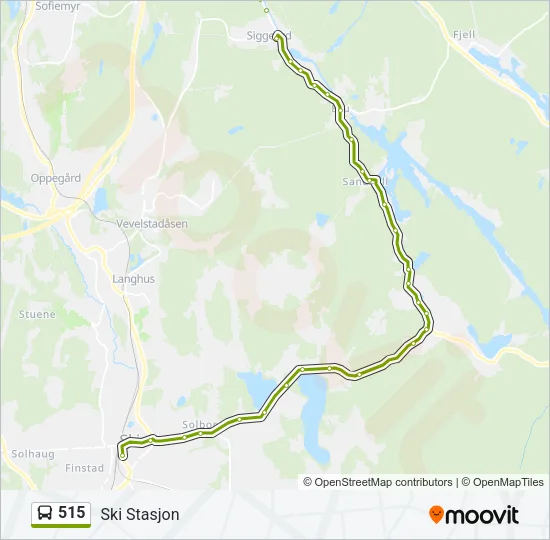 515 Bus Line Map