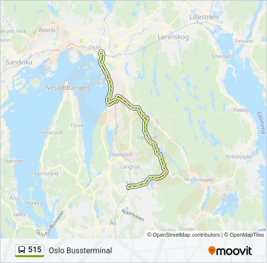515 Bus Line Map
