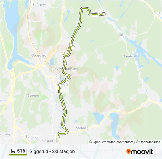516 Bus Line Map