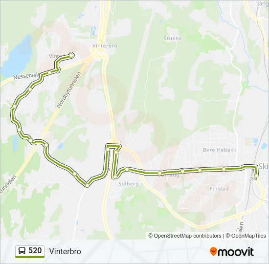 520 Bus Line Map