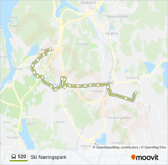 520 Bus Line Map