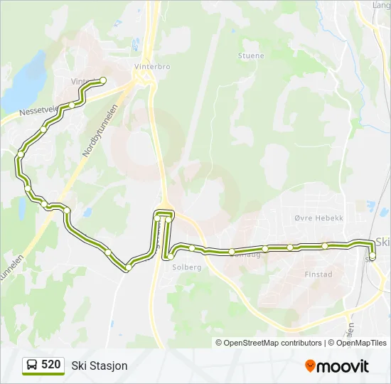520 Bus Line Map