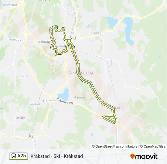 525 Bus Line Map