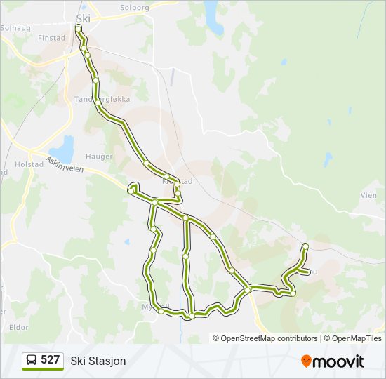527 Bus Line Map