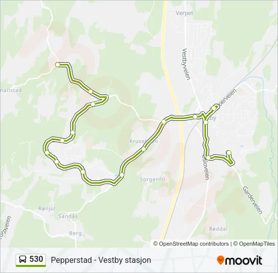 530 Bus Line Map