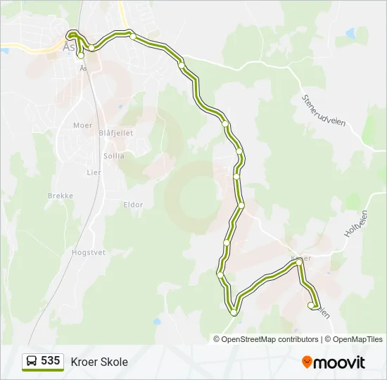 535 Bus Line Map