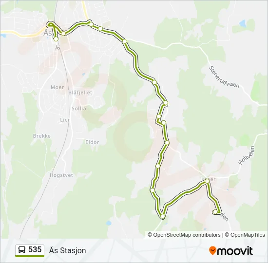 535 Bus Line Map