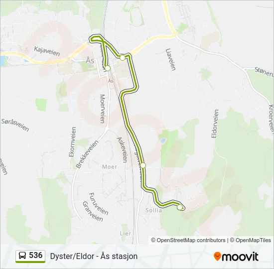 536 Bus Line Map