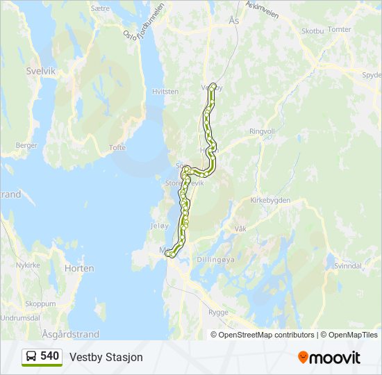 540 bus Line Map