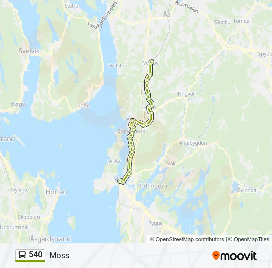 540 Bus Line Map