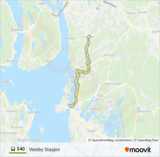 540 Bus Line Map