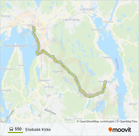 550 Bus Line Map