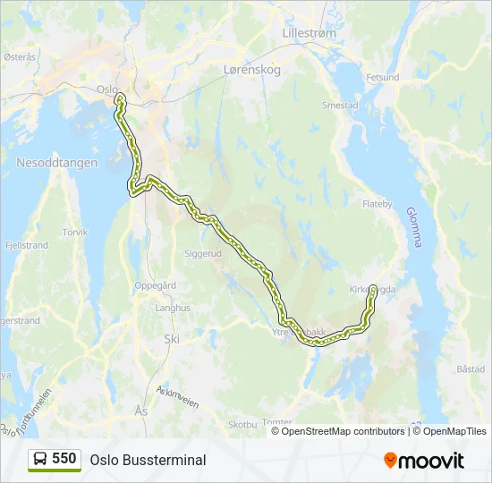 550 Bus Line Map