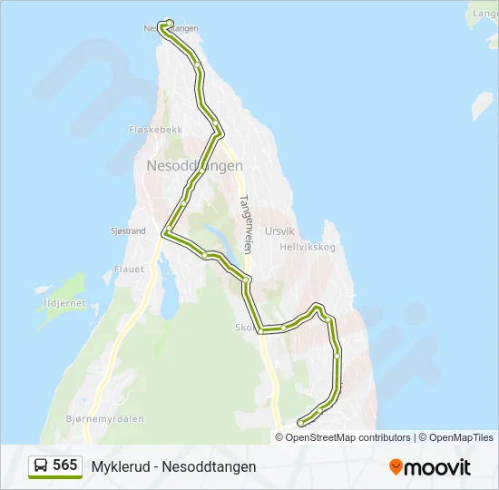 565 Bus Line Map