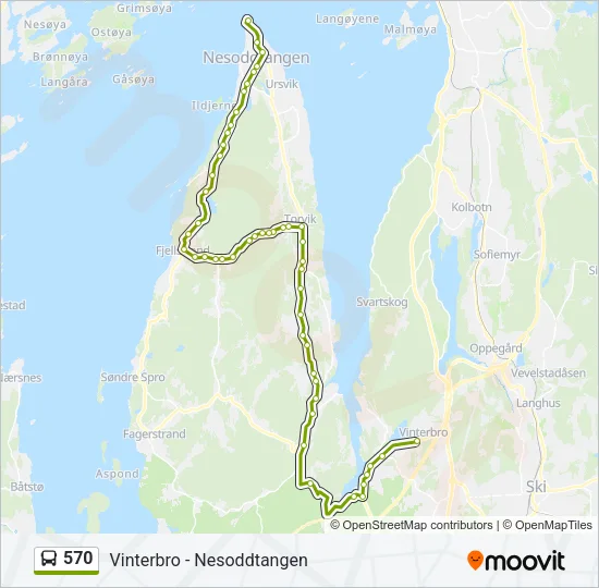 570 Bus Line Map