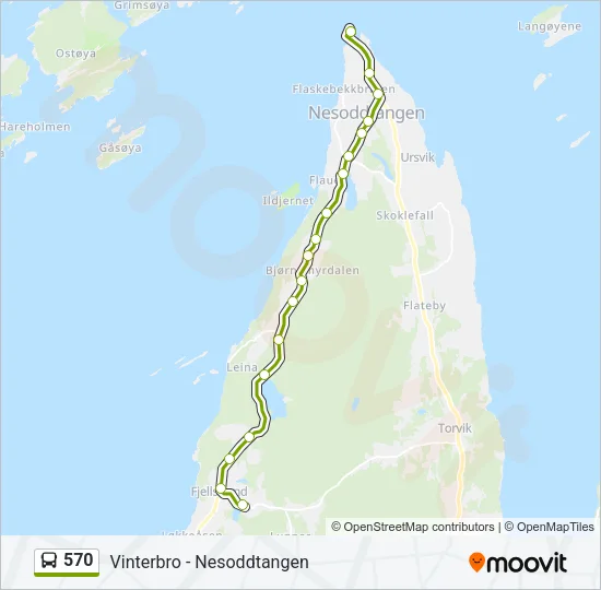 570 Bus Line Map