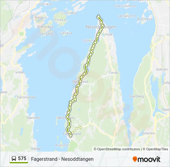 575 Bus Line Map