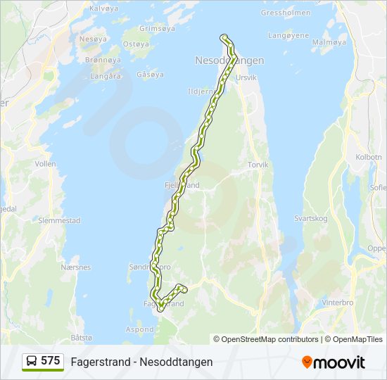 575 Bus Line Map