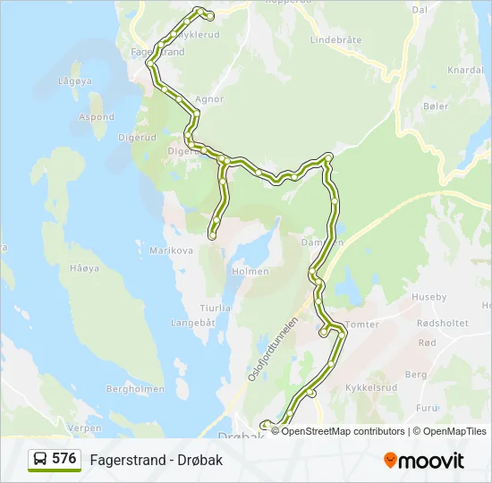 576 Bus Line Map