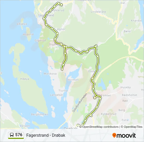 576 Bus Line Map