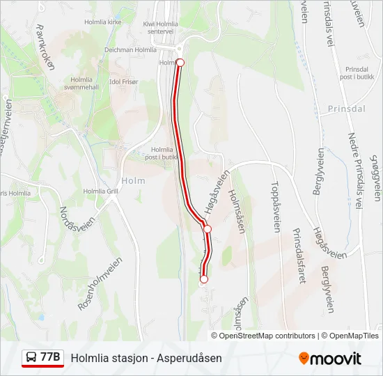 77B Bus Line Map