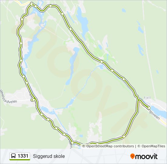 1331 bus Line Map