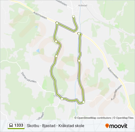 1333 Bus Line Map