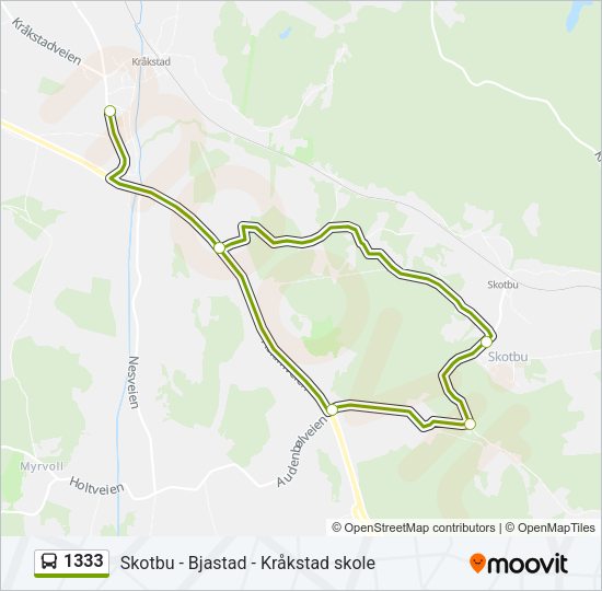 1333 Bus Line Map