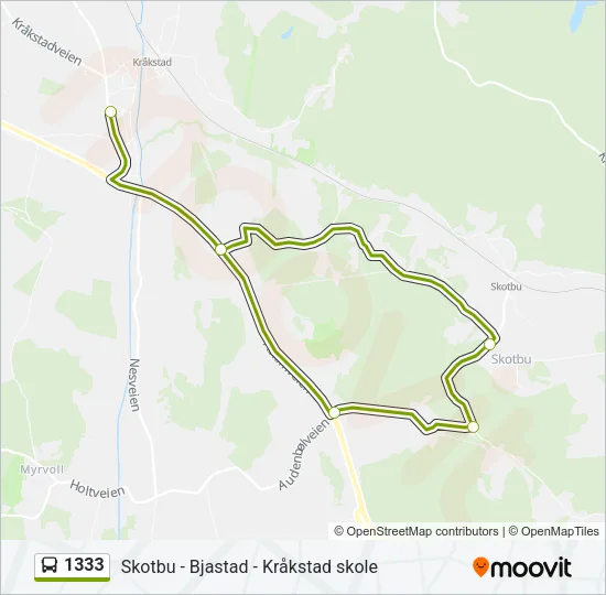 1333 Bus Line Map