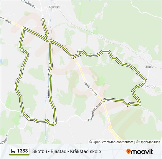 1333 Bus Line Map