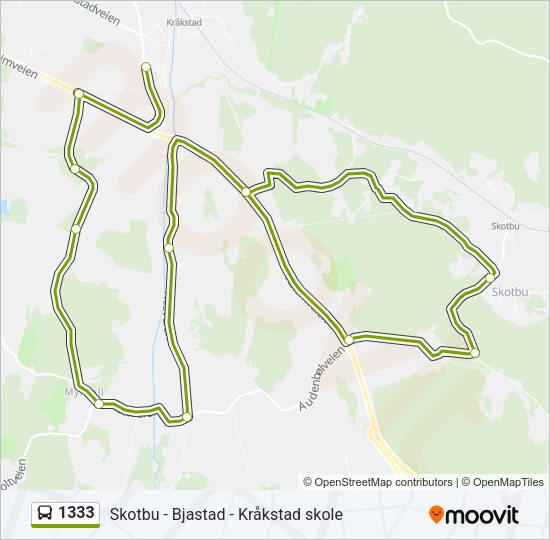 1333 Bus Line Map