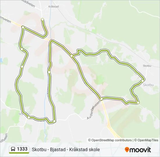 1333 Bus Line Map