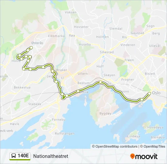 140E Bus Line Map
