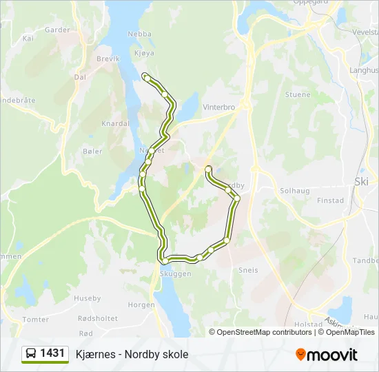 1431 Bus Line Map