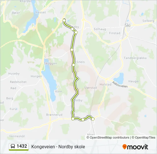 1432 Bus Line Map