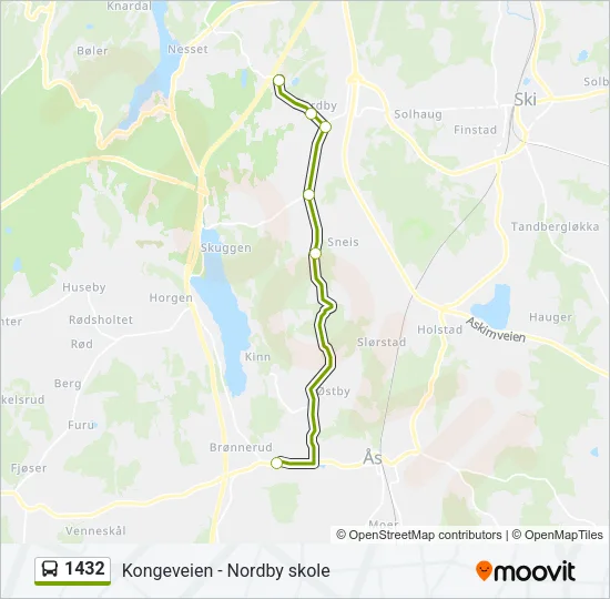 1432 Bus Line Map