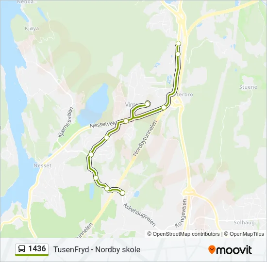 1436 Bus Line Map