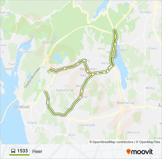 1533 Bus Line Map