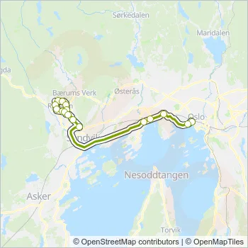 160E Bus Line Map