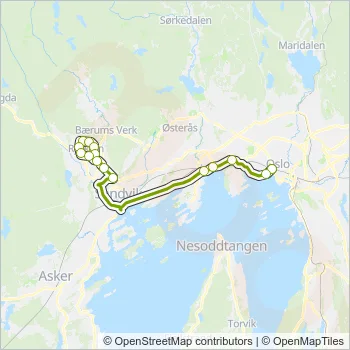 160E Bus Line Map