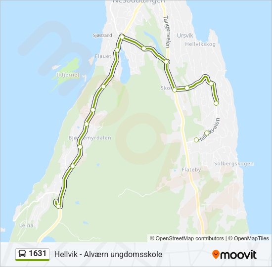 1631 Bus Line Map