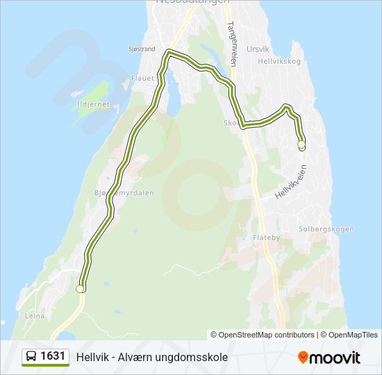 1631 Bus Line Map