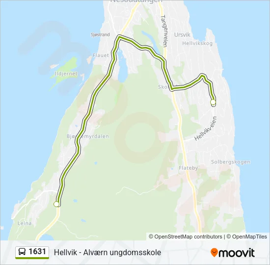 1631 Bus Line Map