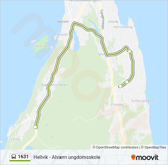 1631 Bus Line Map