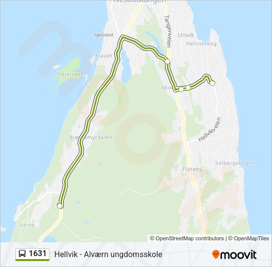 1631 Bus Line Map