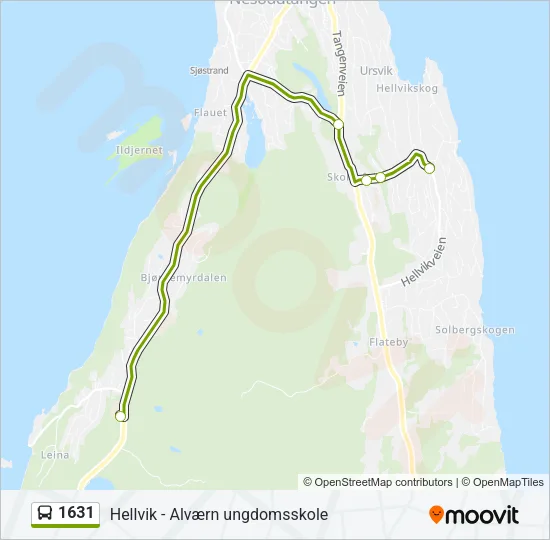 1631 Bus Line Map