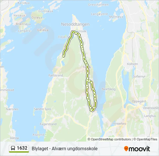1632 Bus Line Map