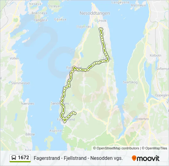 1672 Bus Line Map